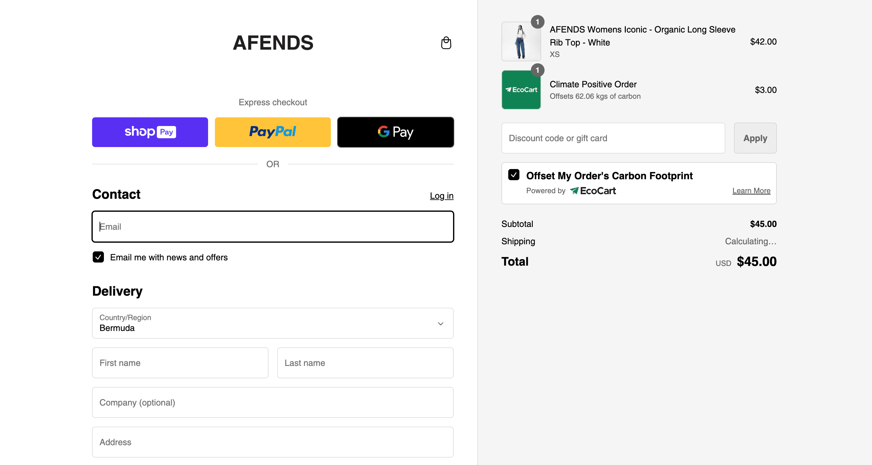 How to apply Afends US coupon code